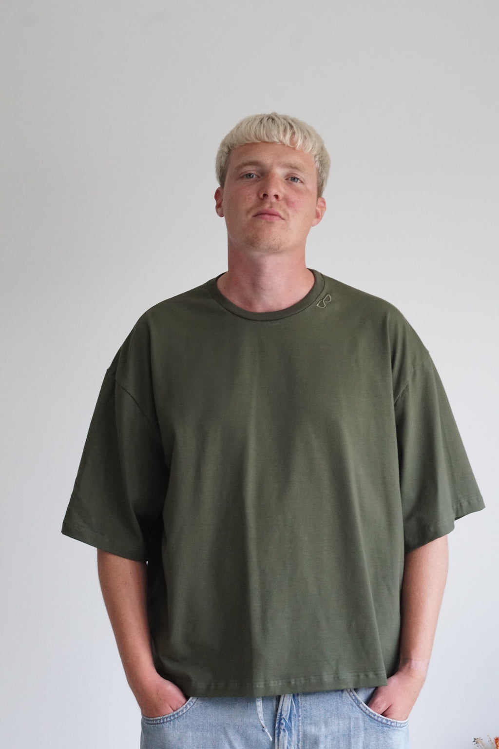b's baggy t shortsleeve kaki groen