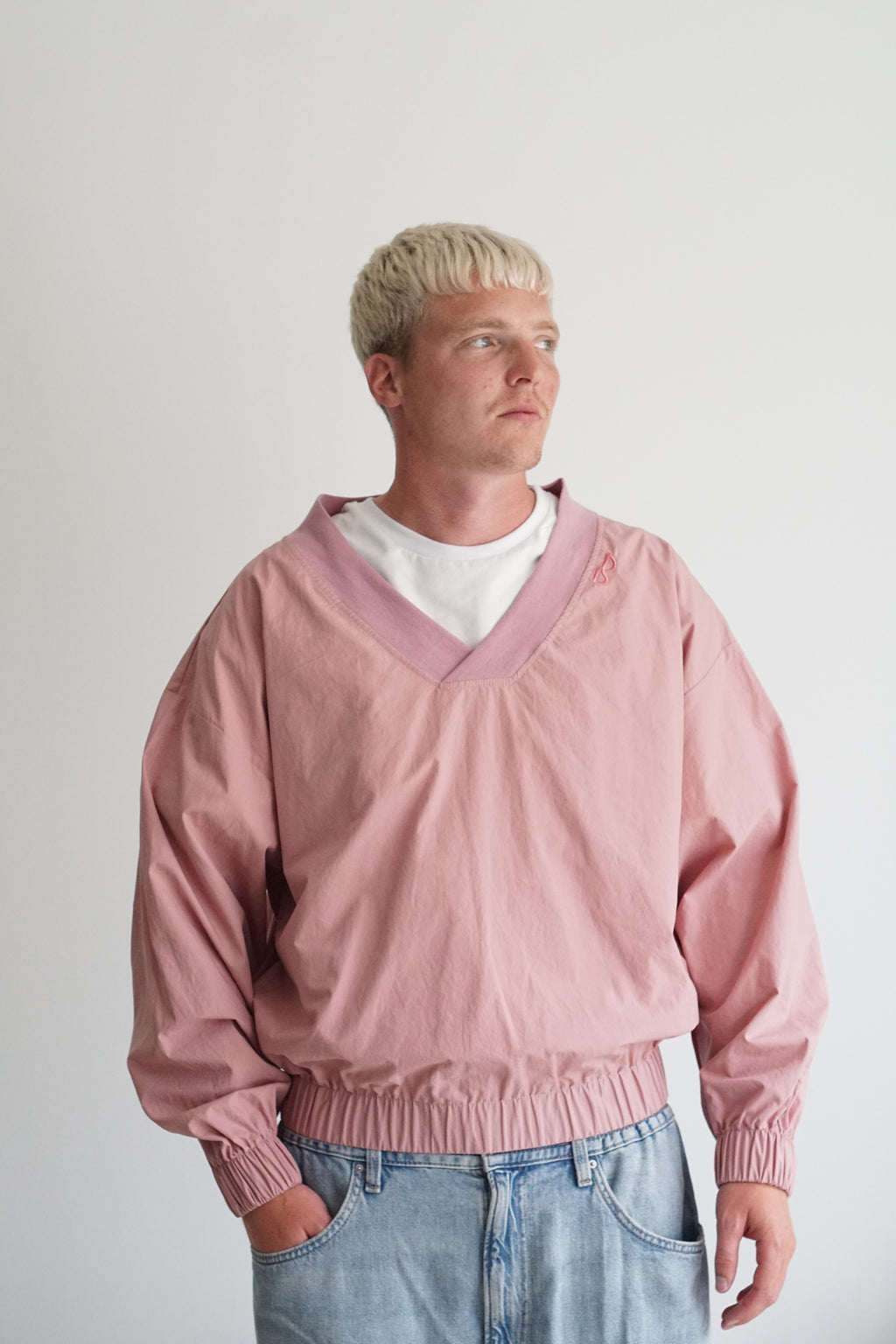 b's windbreaker oud-roze