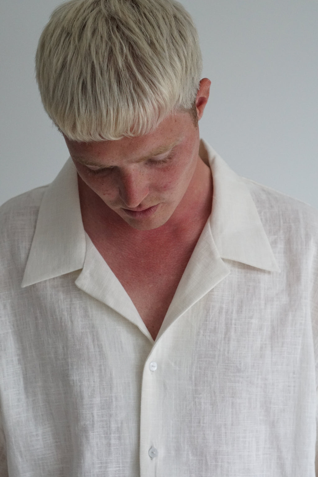 b's linnen overhemd off-white