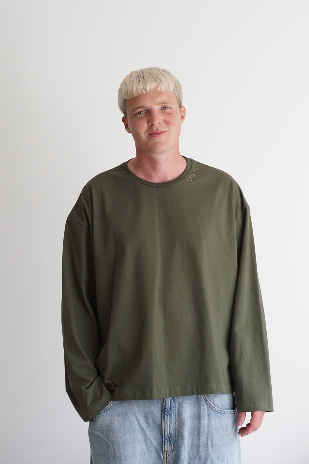 b's baggy longsleeve kaki groen