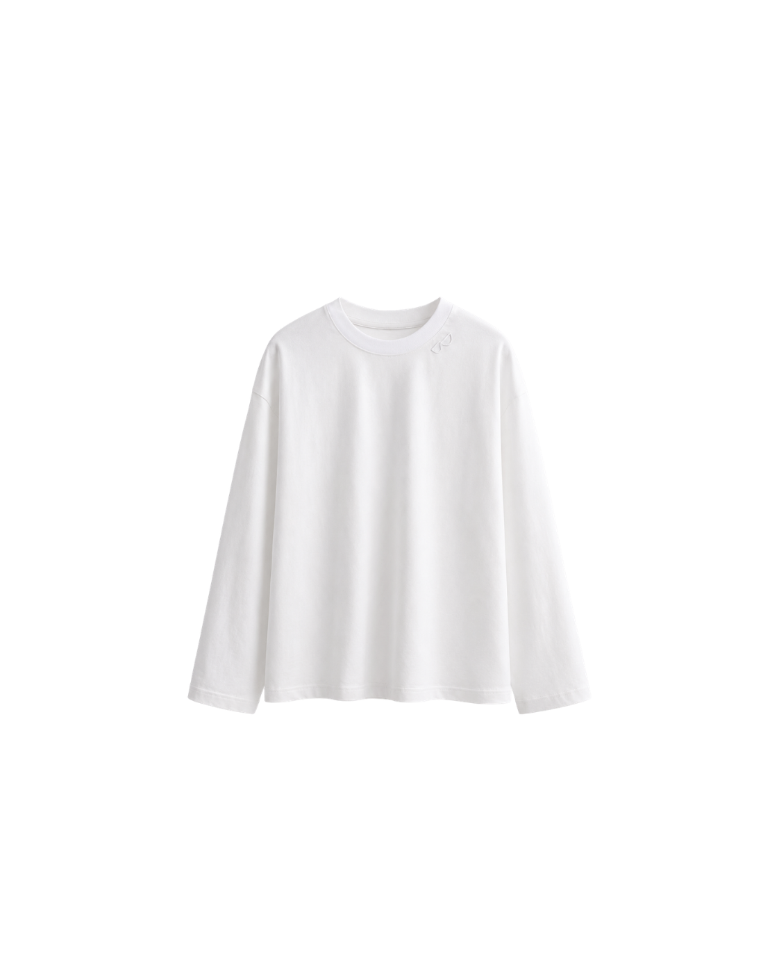 b's baggy longsleeve off-white/white collar