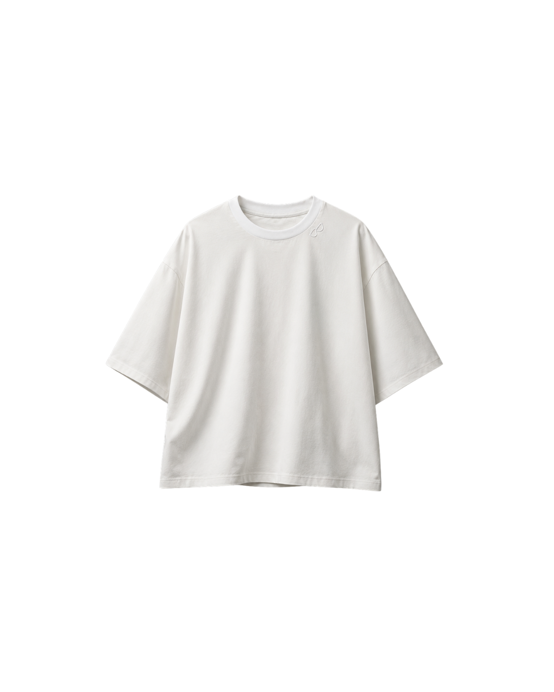 b's baggy t shortsleeve off-white/white collar